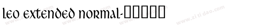 Leo Extended Normal字体转换